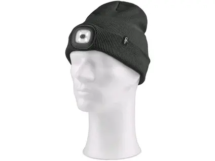 Čiapka CXS TYNAN s LED svetlom, čierna Čiapka CXS TYNAN s LED svetlom, čierna