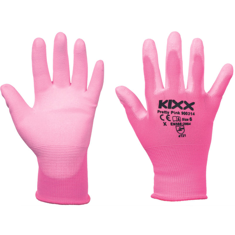 PRETTY PINK rukavice nylon PU dlaň PRETTY PINK rukavice nylon PU dlaň