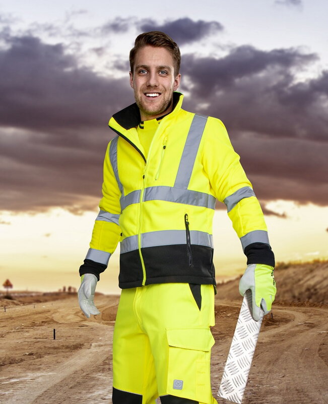 Mikina flísová hi-viz žltá Mikina flísová hi-viz žltá